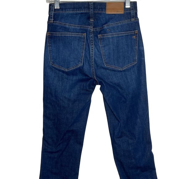 Madewell 10" High Rise Distressed Skinny Jeans Dark Wash Women’s 24 Denim - Picture 8 of 12